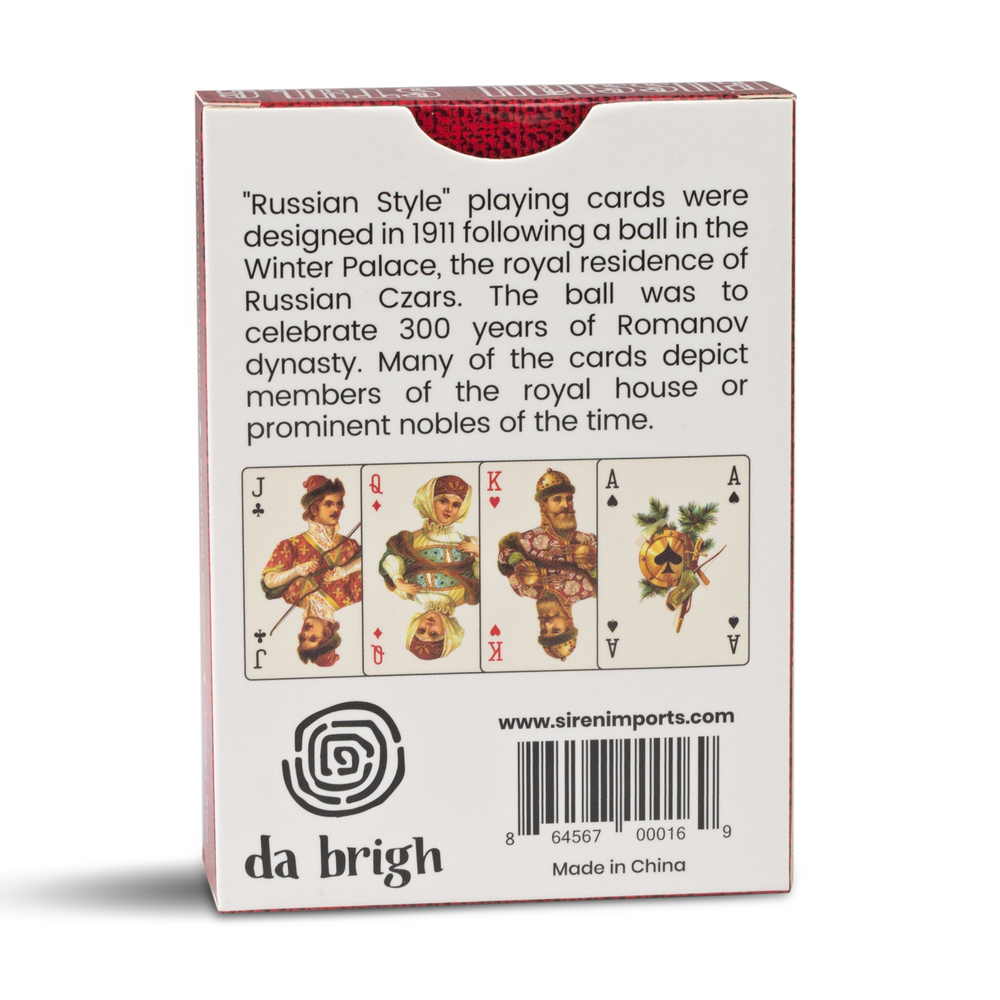 Da Brigh Russian Style Playing Cards Deck (Red)