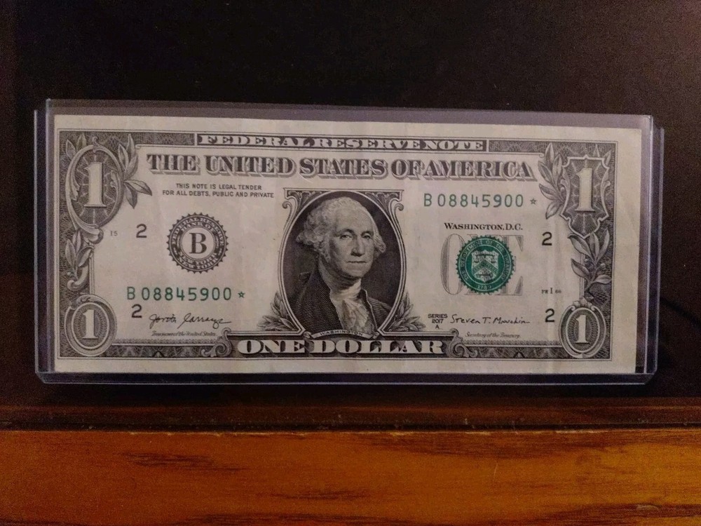 2017 $1 Dollar Bill FRN MISALIGNED/MISCUT STAR NOTE! RARE!