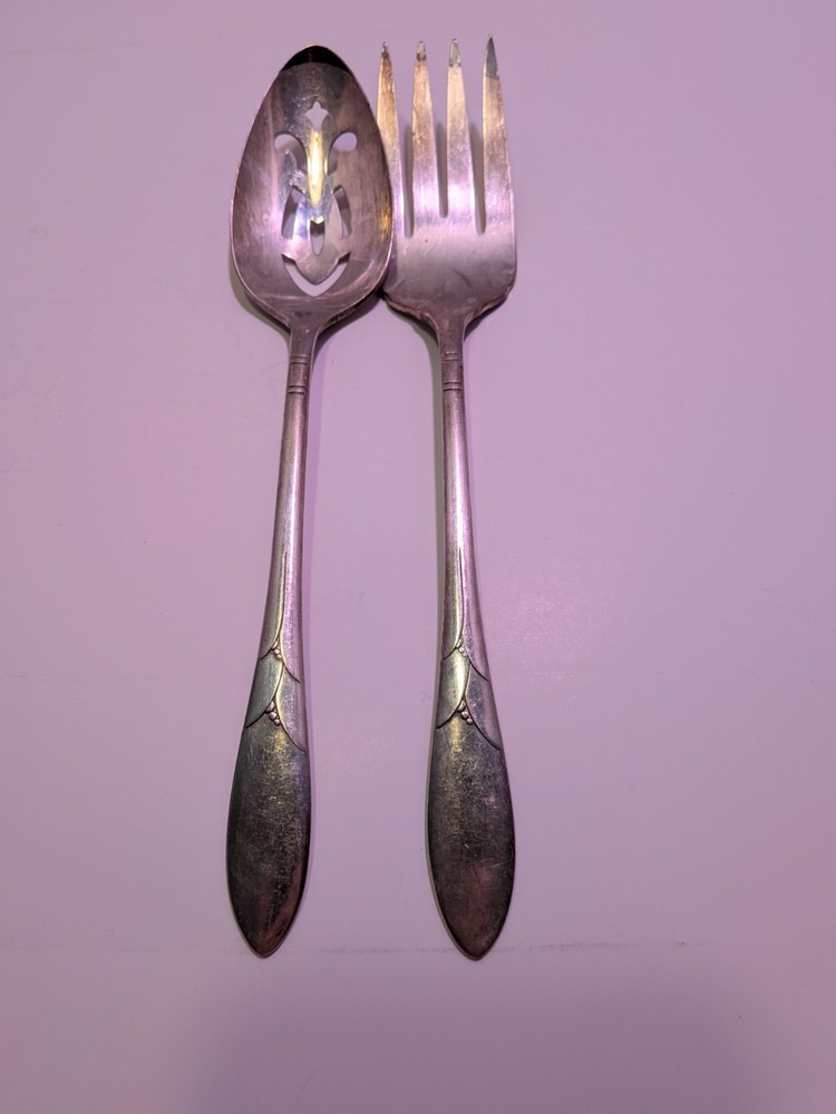 Oneida Community Lady Hamilton Serving Spoon And Fork