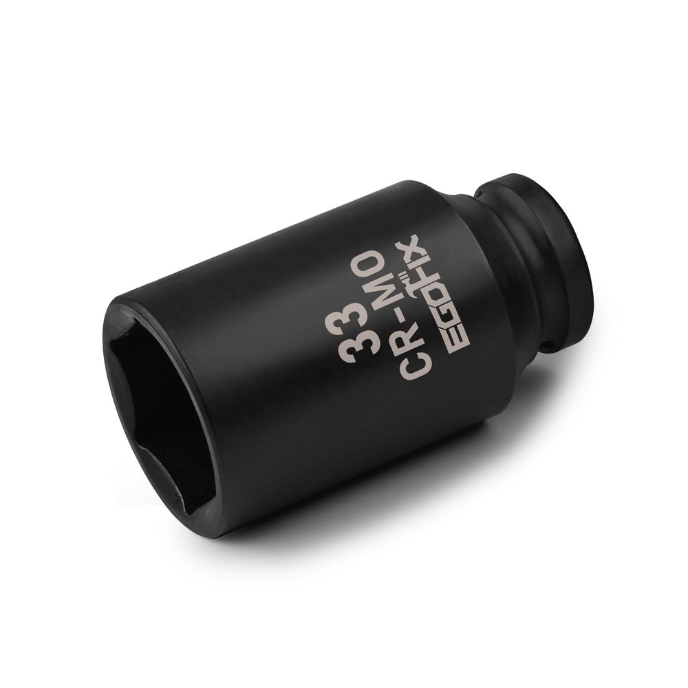 1/2" Drive Deep Impact Socket, 33mm Metric Socket, Axle Nut Socket CR-MO 6 Po...