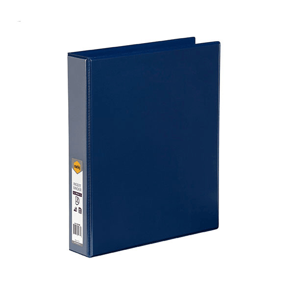 NEW Marbig Clear View Insert Ring Binder Folder 3D 38mm A4 Blue Box 12