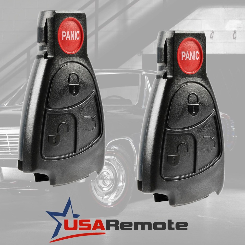 Key Fob Keyless Entry Remote Shell Case & Pad fits C Class, CLK, CLS, E Class...