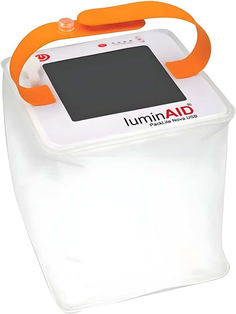 LuminAID Solar Camping Lantern - Inflatable Powered by or USB, White