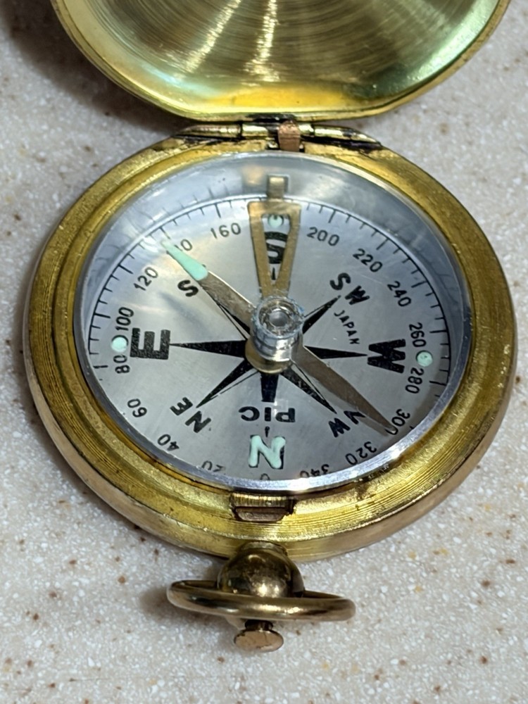 brass compass vintage