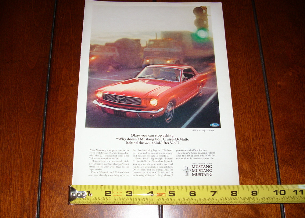 1966 FORD MUSTANG - ORIGINAL AD