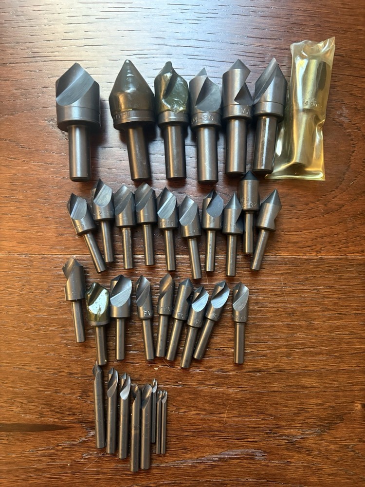 M.A. MA Ford Fluted Countersinks 34 Piece Lot