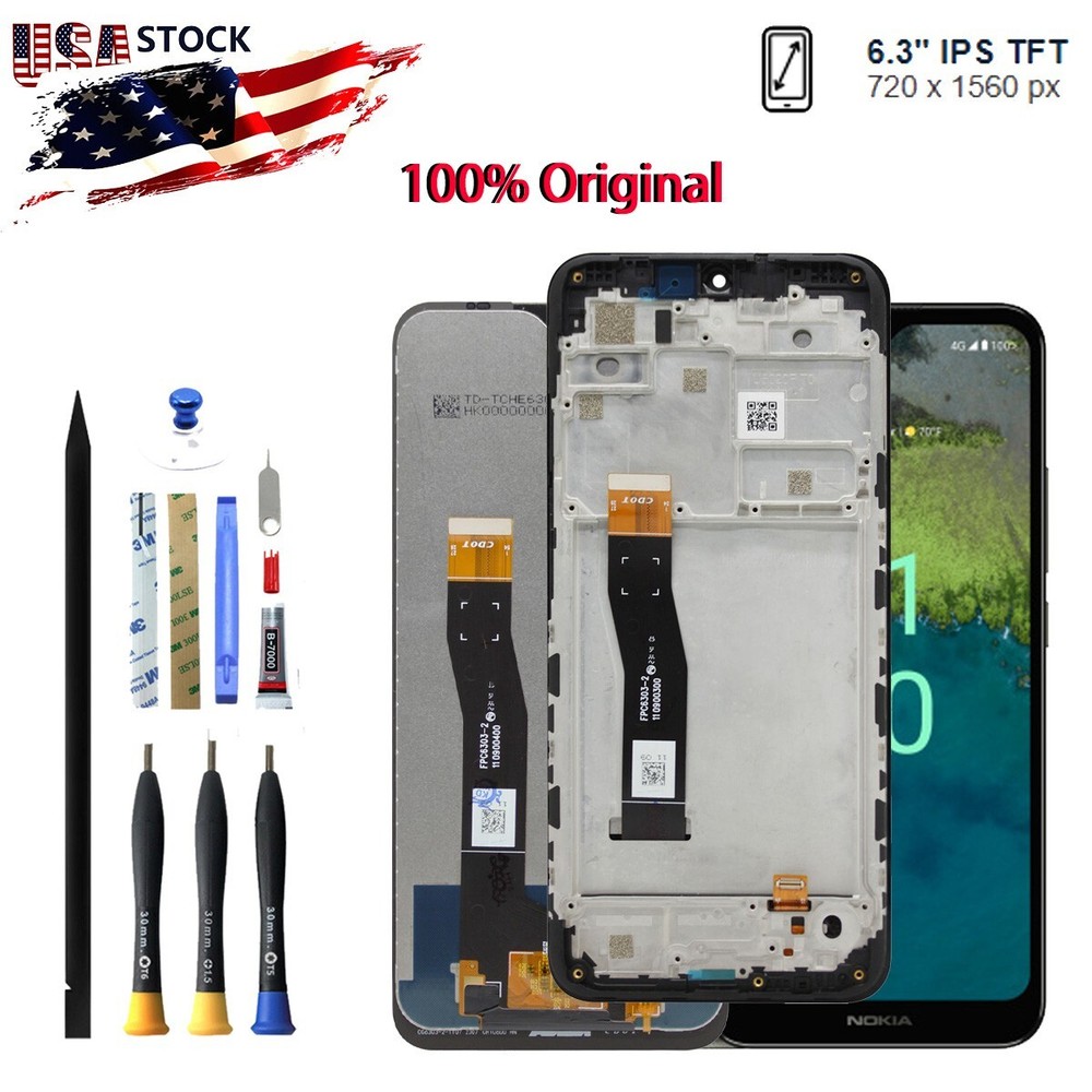 OEM LCD Display Touch Screen Digitizer Frame Assembly For Nokia C110 N156DL US