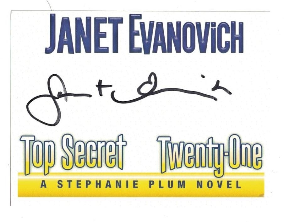 Janet Evanovich Signed Autographed Bookplate Author Writer