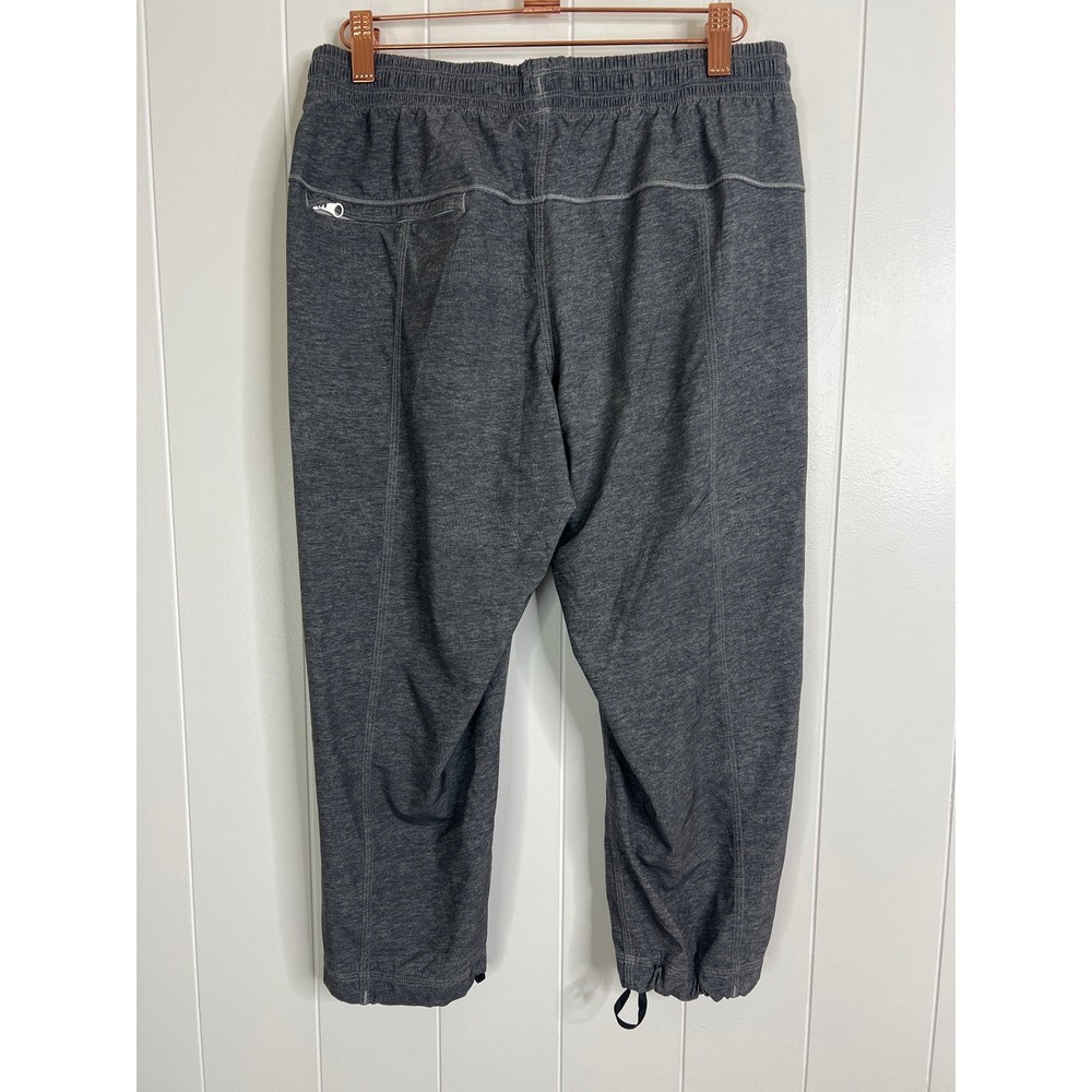 Lululemon Step Lively Crop Heathered Texture Printed Deep Coal Size 6