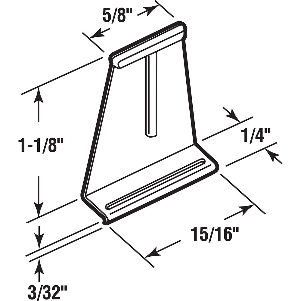 MP5525 Universal Screen Lift Tabs, White Plastic (50 Pack)