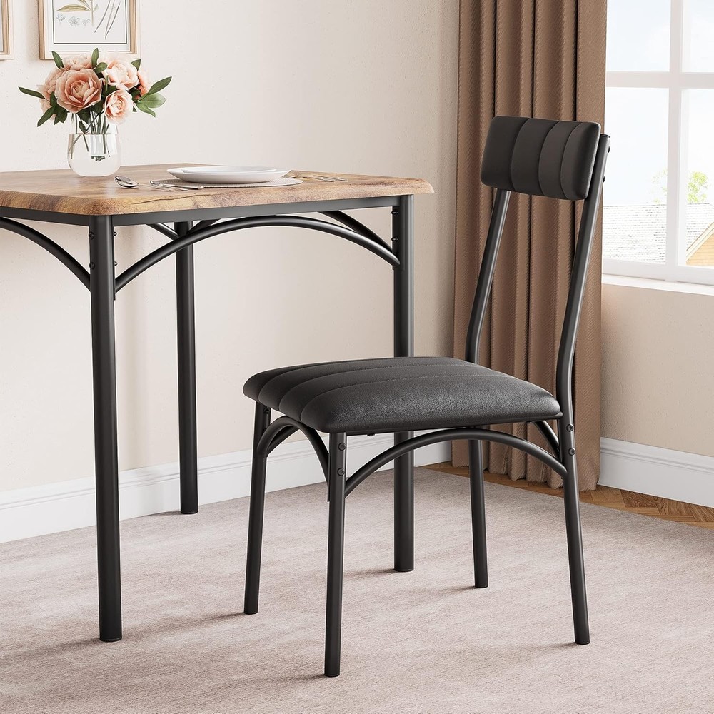 Dining Table Set Kitchen Dining Table Set for 2 W/Upholstered Chairs Apartment