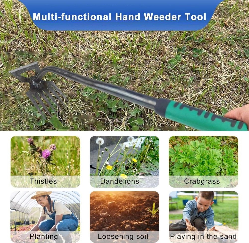 5/6/11 Teeth Weed Puller Tool Set Garden Hand Weeder Tools Manual Weed Remover