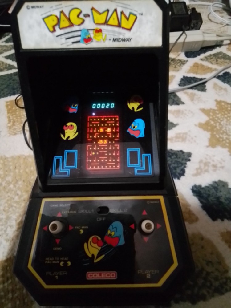 1982 Coleco Pac-Man Mini Arcade Version With Original Box. Works Great.