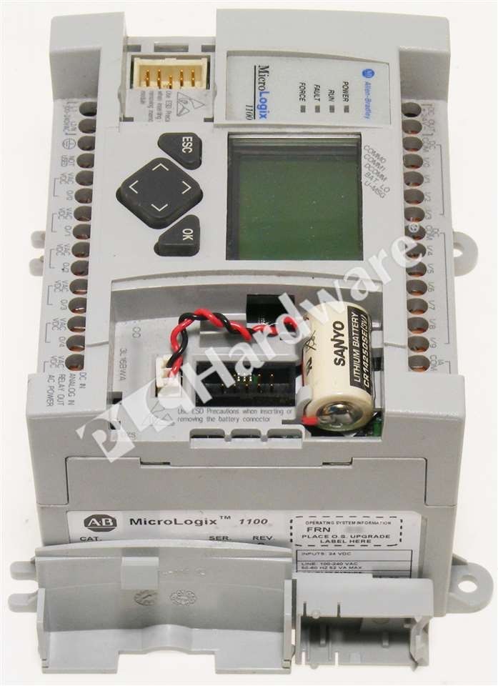 Allen Bradley 1763-L16BWA /B MicroLogix 1100 AC Power 24VDC Inputs Controller