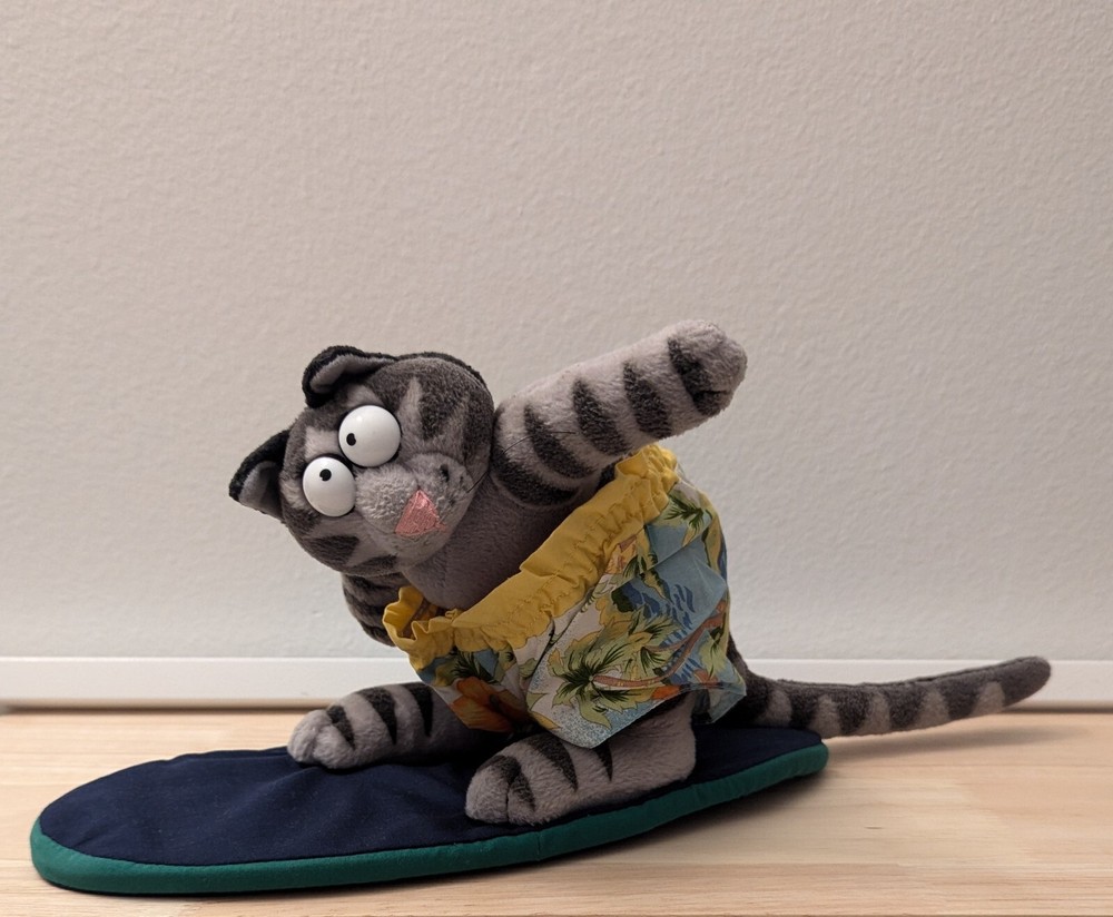 Kliban Cat Surfer Plush