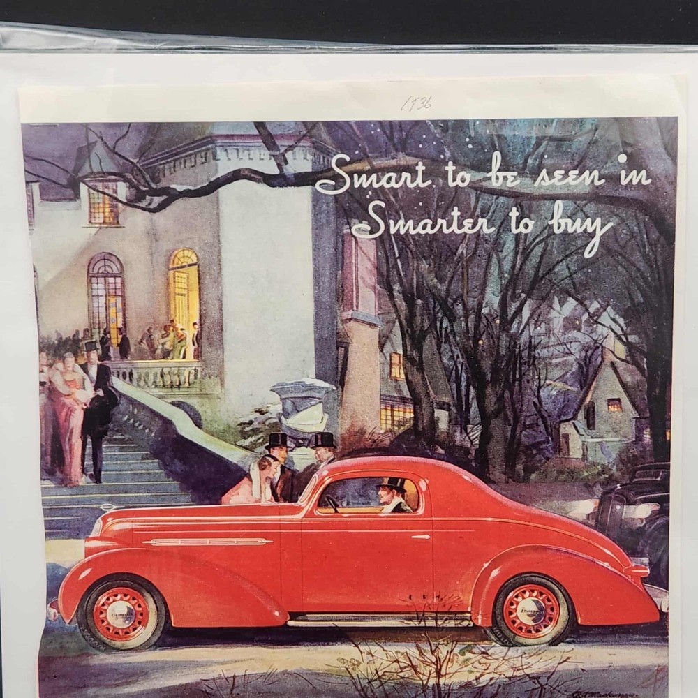 1936 Original Esquire Ad 1936 Studebaker