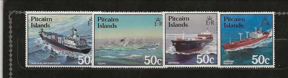 PITCAIRN ISL Sc 281-84 NH issue of 1987 - SHIPS