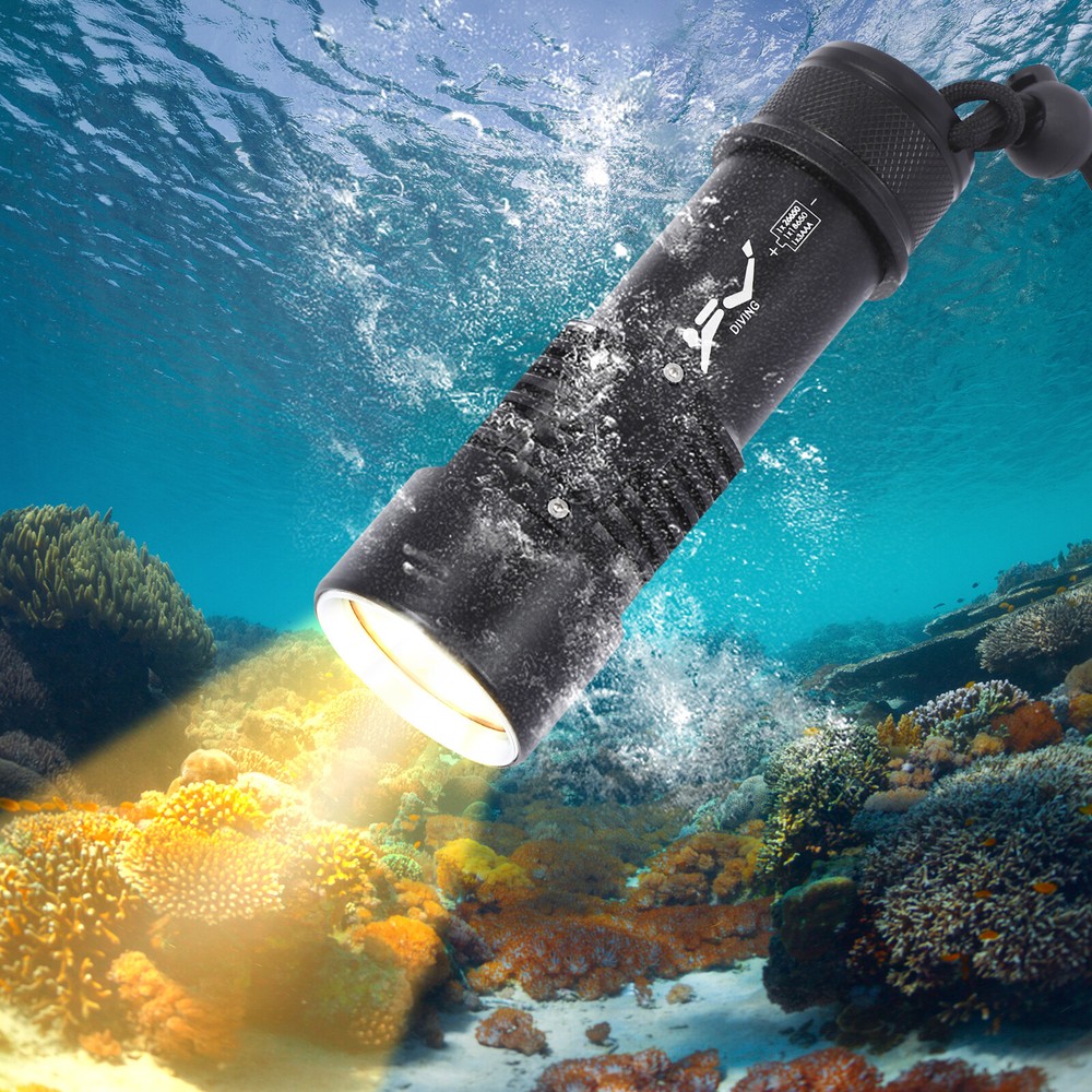 Dive Light, Compact Bright Diving Torch, Submersible Flashlight for divers