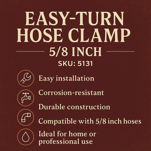 LD Carlson Easy-Turn Hose Clamp 5/8 inch