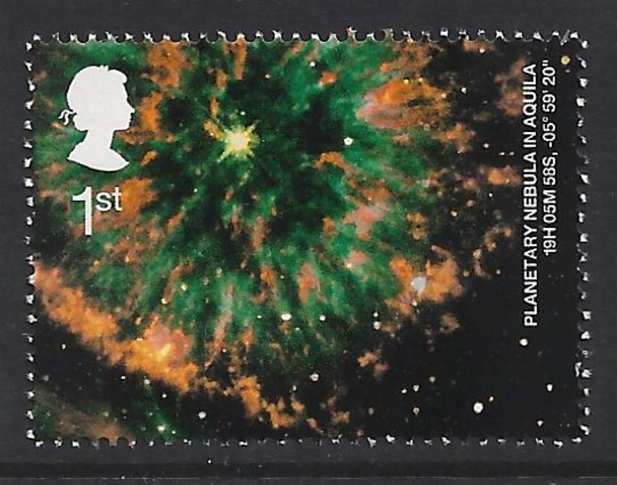 Planetary Nebula in Aquila on 2002 stamp