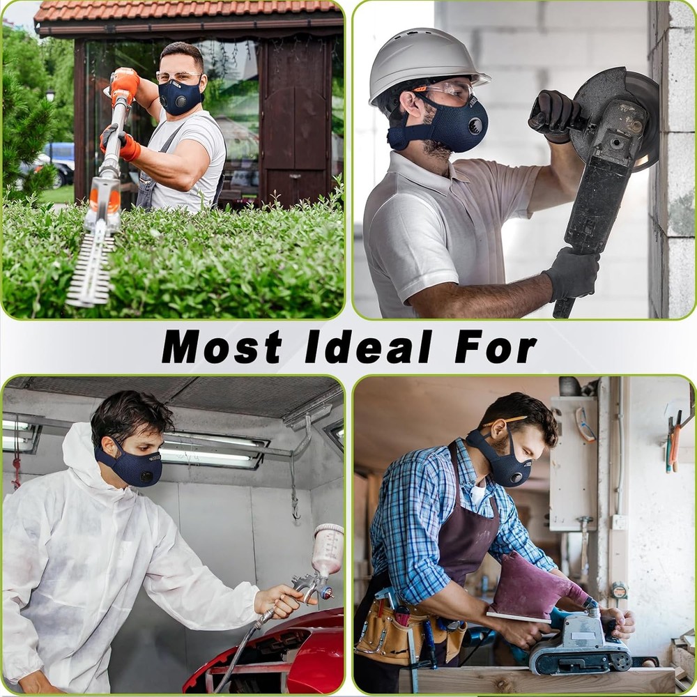 Washable & Reusable Half-Face Shield - Anti-Dust/Pollution Protective Facepiece