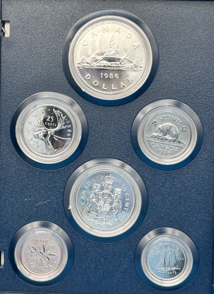 1986 RCM Specimen Set - 6 coins