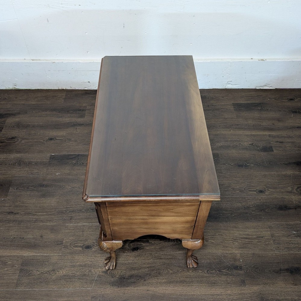 Chippendale Style Lowboy Chest with Brass Hardware