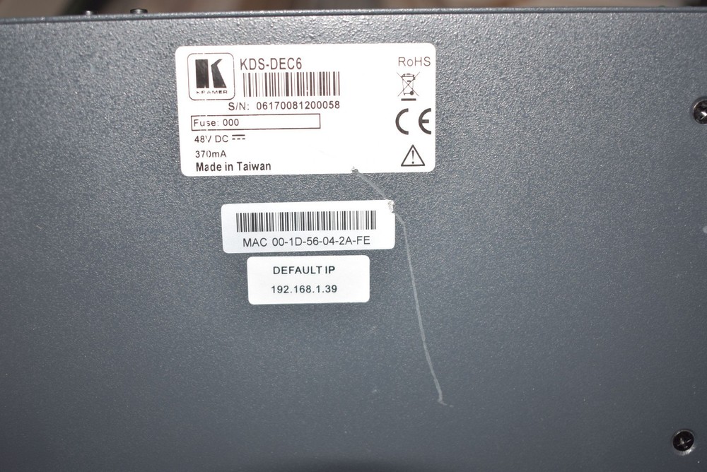 KRAMER MEGATOOLS KDS-EN6 & KDS-DEC6 4K VIDEO ENCODER DECODER PAIR/SET