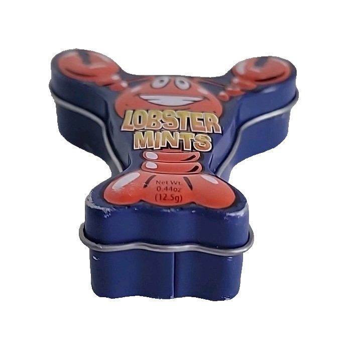 Small LOBSTER MINTS Novelty TIN (empty) - 3.5" H