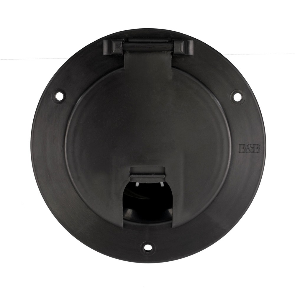 RV Camper Power Cord Hatch/ Cover Black Brand Sun Fade Protected