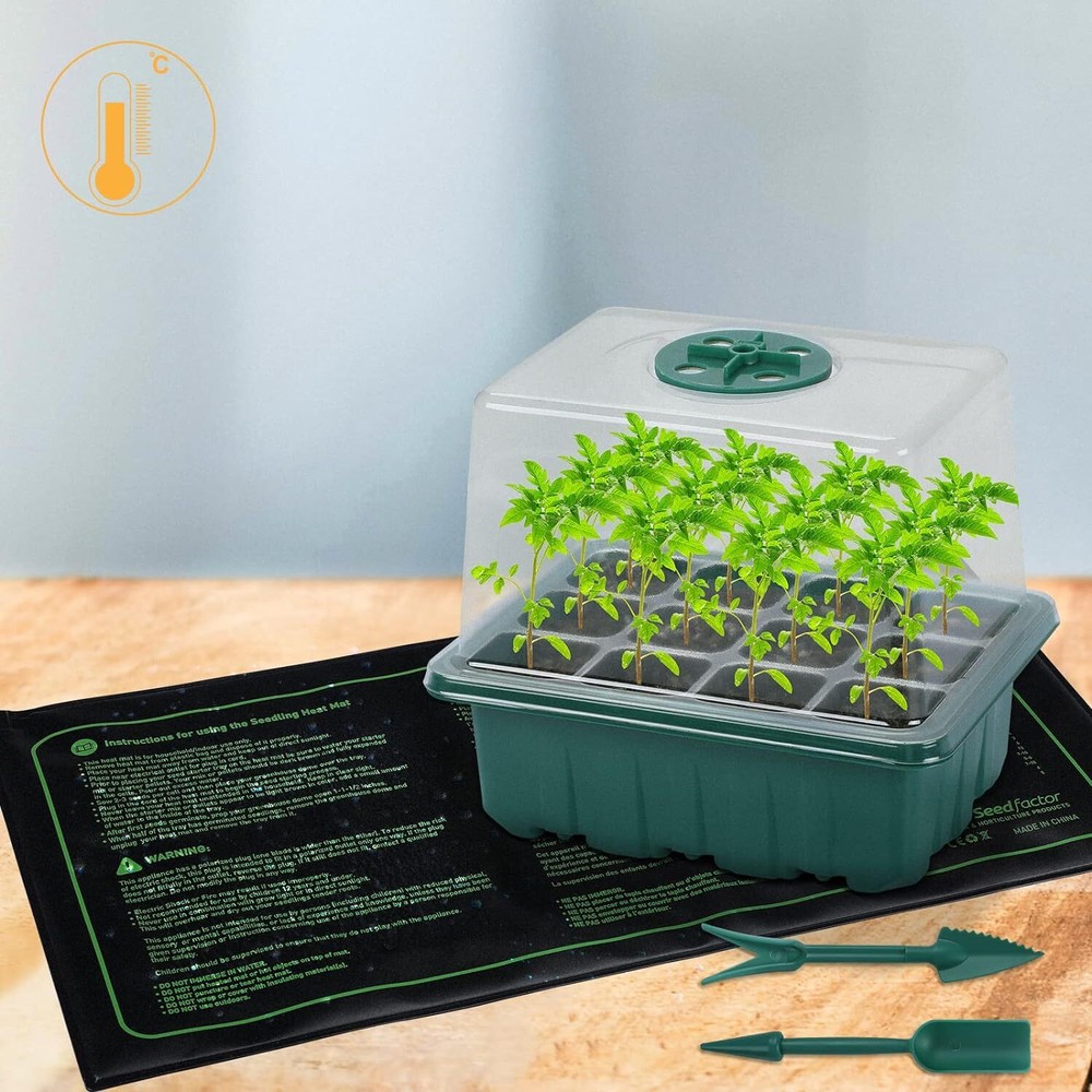 Seedfactor Plant Germination Trays Adjust Humidity Dome SeedTray SeedlingStarter