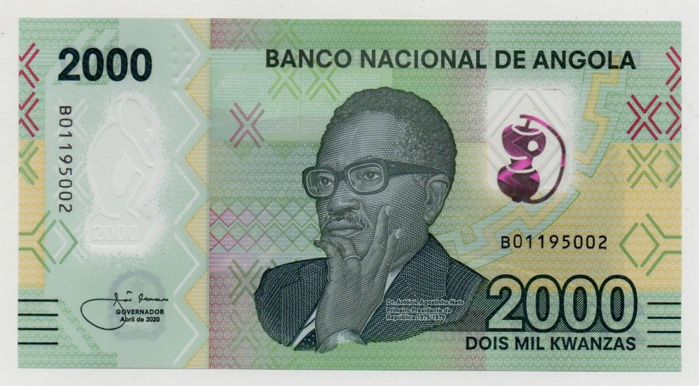 ANGOLA 2000 KWANZAS 2020 PICK 163 UNC