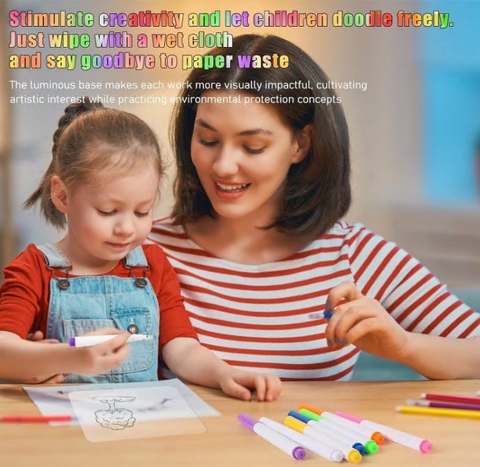LED Drawing Board LED Light Up Whiteboard 12"x8"