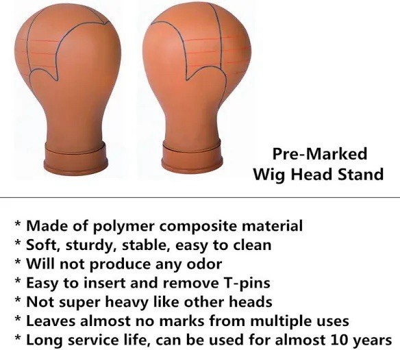 23 Inch Wig Making Mannequin Head for Wigs
