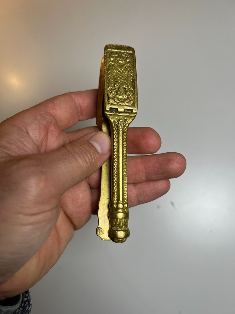 Antique Brass Nutcracker Austro-Hungarian Double-Headed Eagle Ornate Nut Cracker