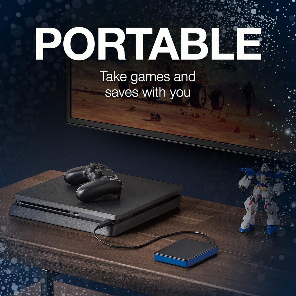 Compact 2TB External Hard Drive - Perfect Portable Solution for PS4 Gamers
