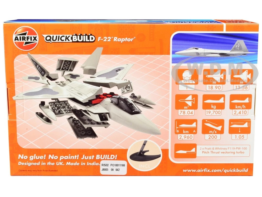 Airfix Quickbuild Lockheed Martin Raptor Airplane