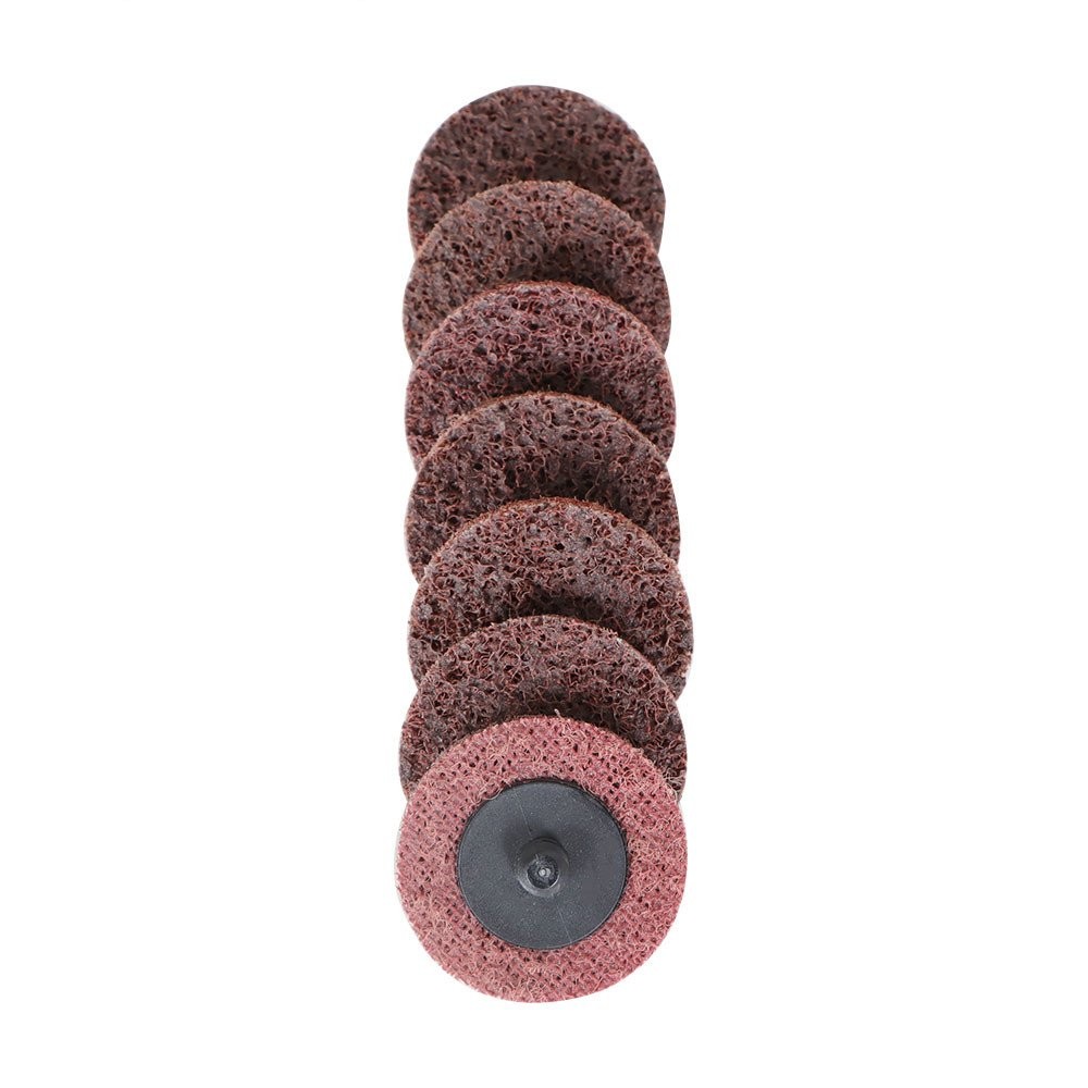 50 Pack 2" Medium Surface Conditioning Discs Roll Lock Grinder Sanding Pads