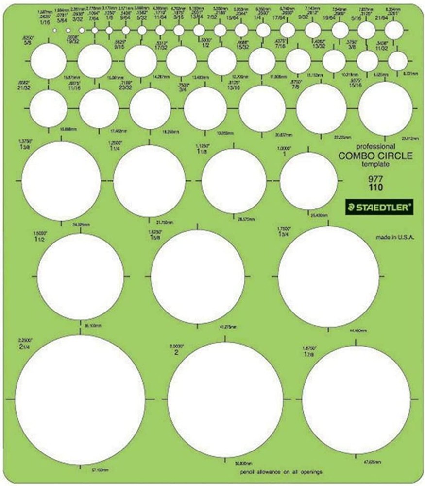Staedtler Combo Circle Template 977 110