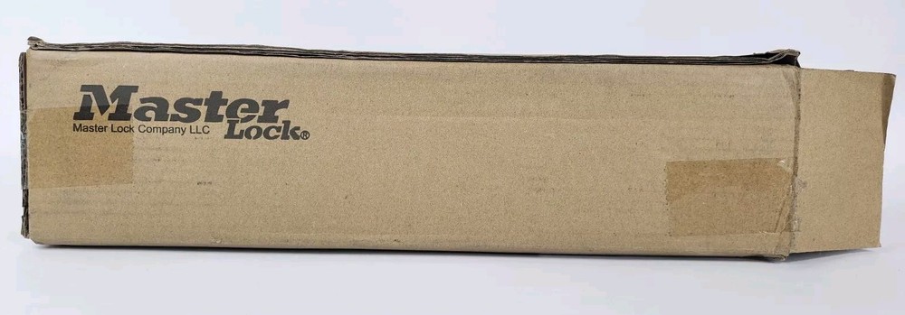 Master Lock Compact Door Stopper Folding Security Bar Adjustable, White