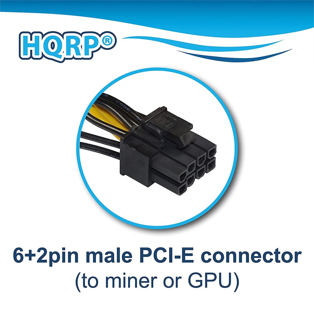 6-Pack HQRP PCI-e PCIE Power Cable for GPU or Bitcoin Mining