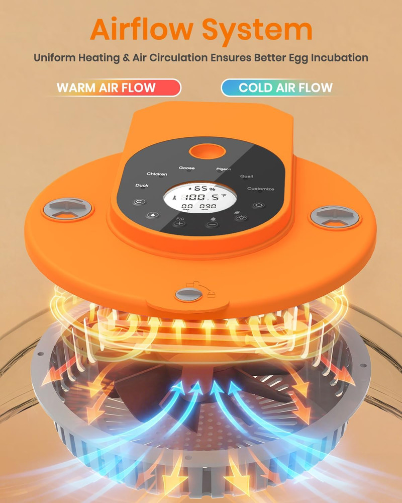 Incubators for Hatching Eggs,15 Egg Incubator with Automatic Egg Turner,Temperat