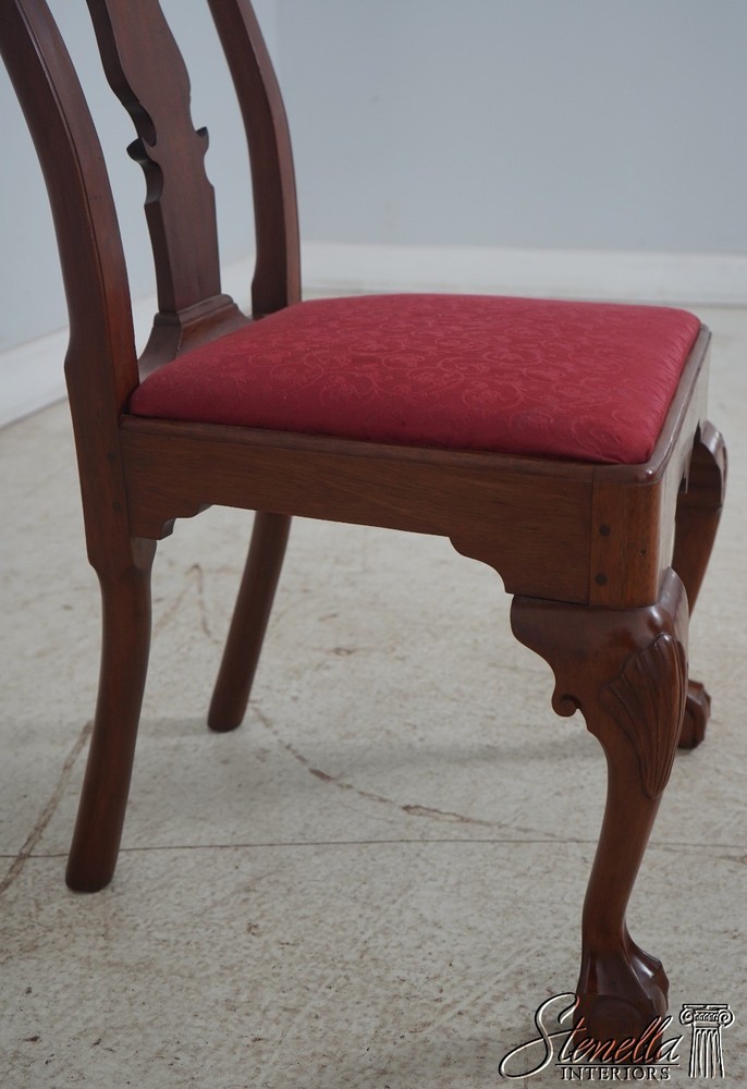 65223EC: Pair Bench Made Chippendale Mahogany Side Chairs