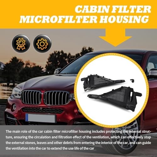 Left and Right Cabin Filter Microfilter Housing Assembly Compatible with 2007