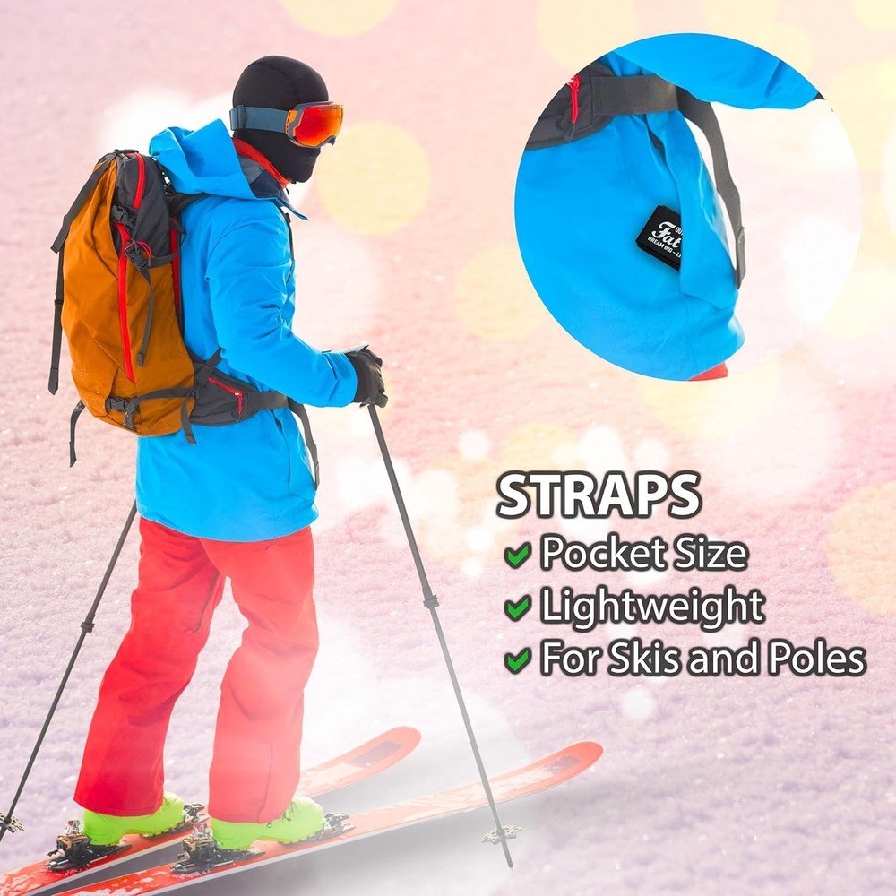 Compact and Lightweight Ski Straps with EVA Padding for Effortless Carrying