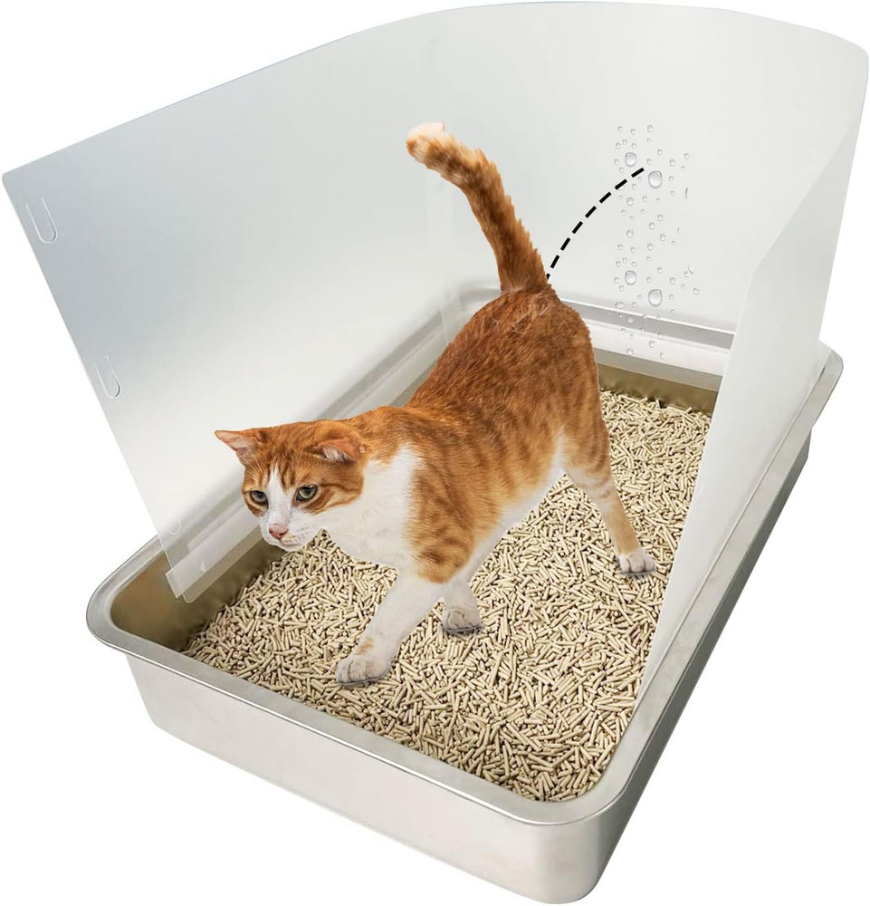 3 Pcs Connectable Cat Litter Box Pee Shields High Side Easy Cleaning Anti