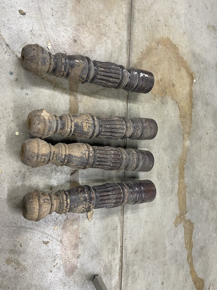 Antique Oak Table Legs