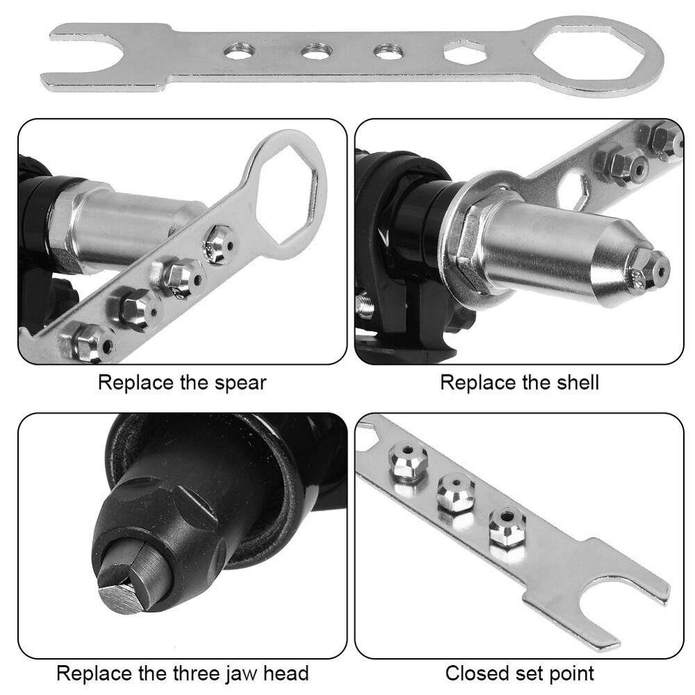 Rivet Nut Electric Gun Cordless Drill Pop Adapter Riveting Riveter Insert Tool