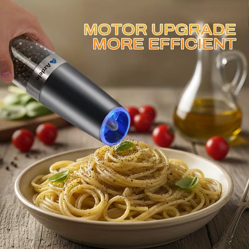 Electric Salt and Pepper Grinder Set, Automatic, Adjustable, Gift, 2 Pack