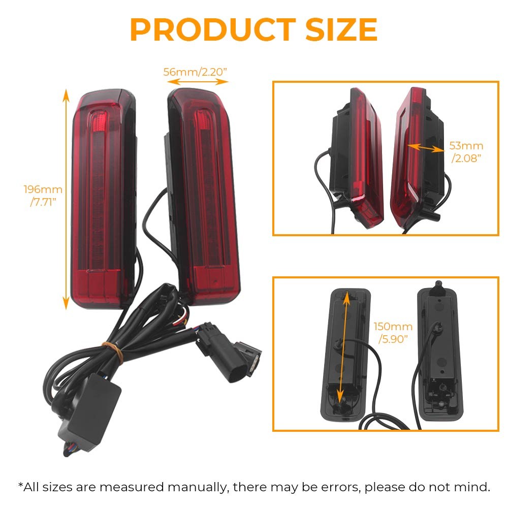 2pc Saddlebag LED Insert Light for Harley Electra Glide FLHTCU/I FLHTK 2014-24